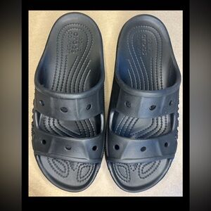 Crocs Iconic Comfort Slides W9 M7 Classic Black